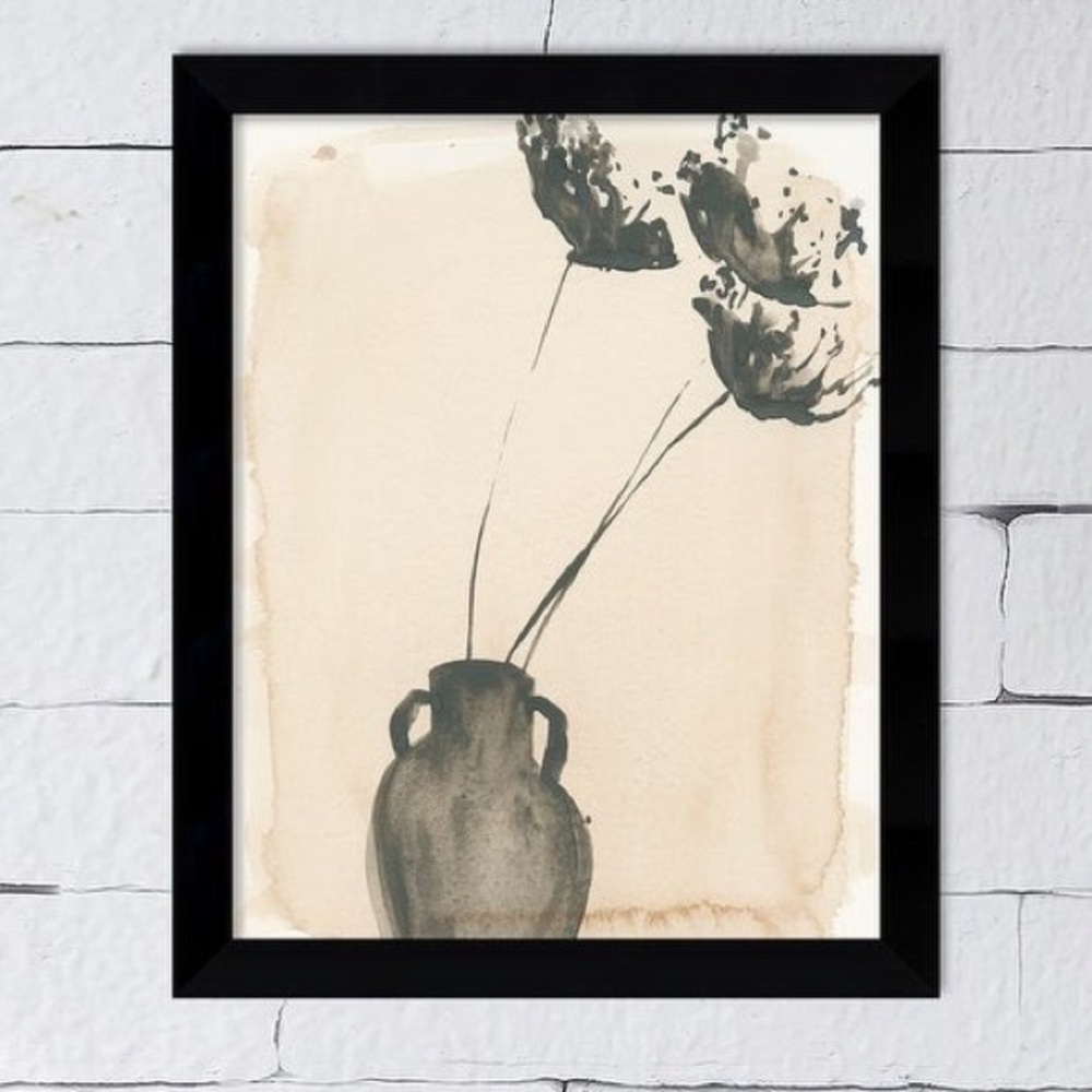 Hearth & Hand with Magnolia Floral Vase Framed Wall Art 13" x 17" - Picture 4 of 5